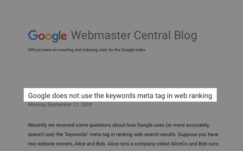 La metadescripción no es un factor de ranking seo