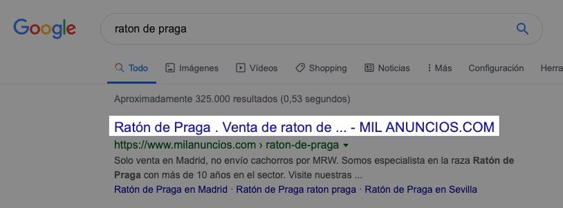 Title SEO en los resultados de búsqueda