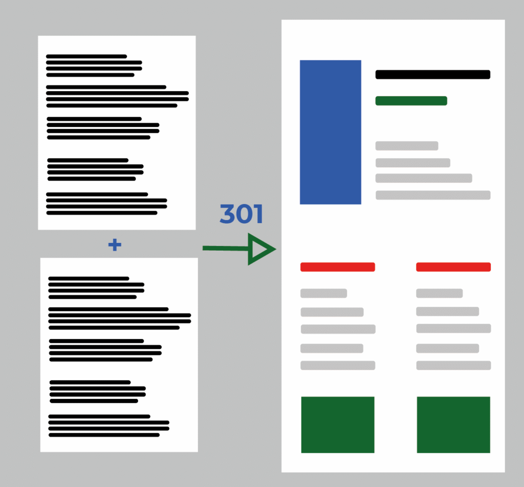 Fusión de contenidos para arreglar canibalización SEO