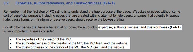 Qué es E-A-T según las search quality guidelines de Google