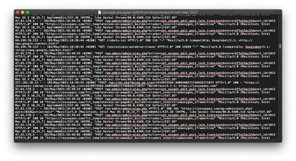 Archivo de logs
