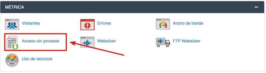 Ubicación de los logs en un panel de administración cPanel