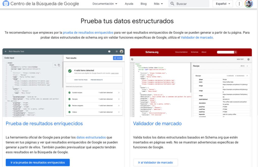 Herramientas para validar los datos estructurados