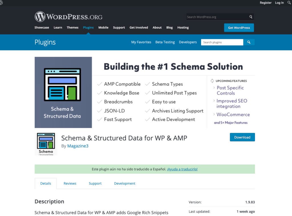 Plugin de WordPress para añadir datos estructurados
