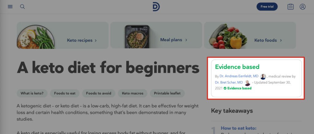 Ejemplo de caja de autor y revisión para mejorar EAT de un contenido